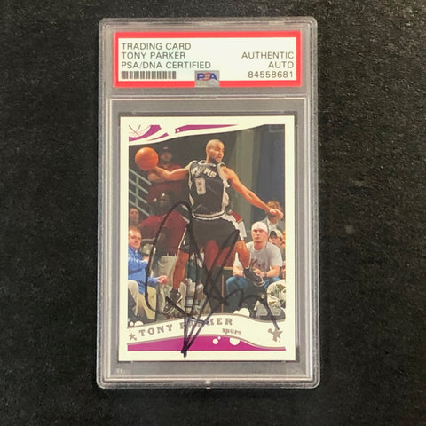 2005-06 Topps #122 Tony Parker Signed Card AUTO PSA Slabbed Autographed Spurs