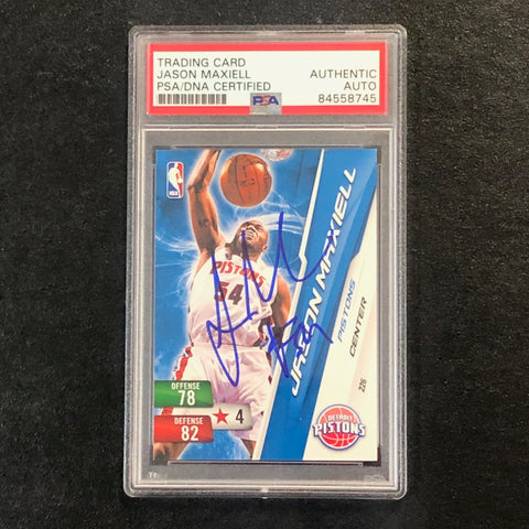 2010-11 Panini Adrenalyn XL #226 Jason Maxiell Signed Card AUTO PSA Slabbed Pistons