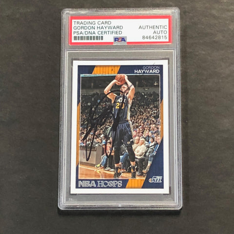 2016-17 Panini NBA Hoops #55 Gordon Hayward Signed AUTO PSA Slabbed Jazz