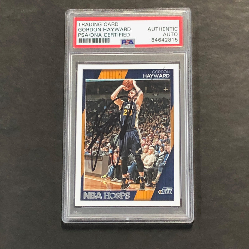 2016-17 Panini NBA Hoops #55 Gordon Hayward Signed AUTO PSA Slabbed Jazz