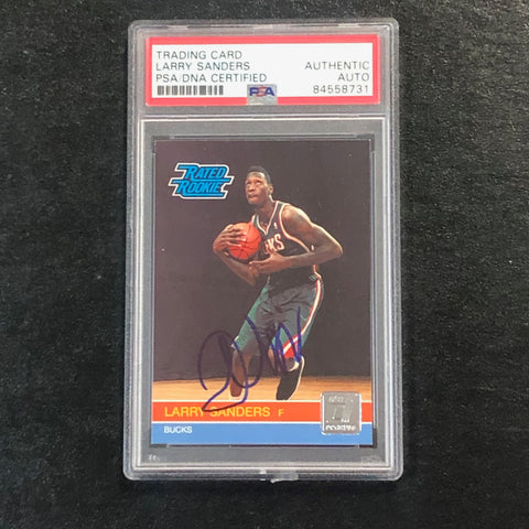 2010-11 Donruss RATED ROOKIE #242 Larry Sanders Signed Card AUTO PSA/DNA Slabbed RC Bucks