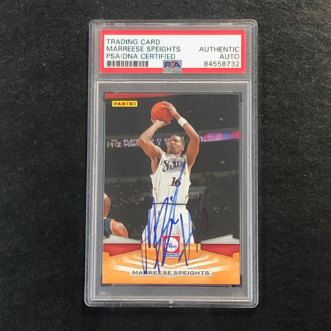 2009-10 Panini Basketball #37 Marreese Speights Signed Card AUTO PSA Slabbed 76ers