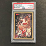 2008-09 NBA Fleer #100 Dorell Wright Signed Card AUTO PSA Slabbed Heat