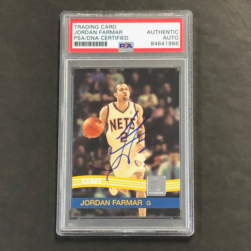 2010-11 Panini Donruss #9 Jordan Farmar Signed Card AUTO PSA Slabbed Nets