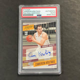 2021 Panini Chronicles Prestige Draft Picks #PBCKR Cameron Krutwig Signed Card AUTO PSA Slabbed