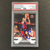 2010-11 Panini Threads #80 Jose Calderon Signed Card AUTO PSA Slabbed Raptors