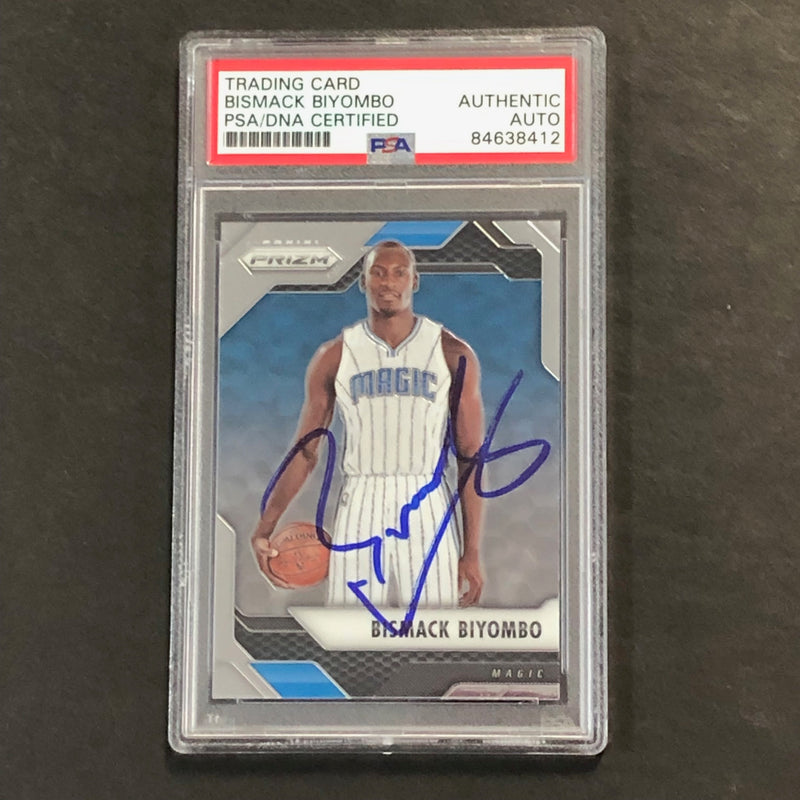 2016-17 Panini Prizm #145 Bismack Biyombo Signed Card AUTO PSA Slabbed Magic