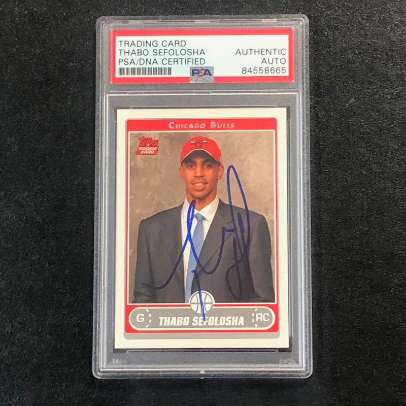 2006-07 Topps Basketball #257 Thabo Sefolosha Signed Card Auto PSA/DNA Slabbed RC Bulls