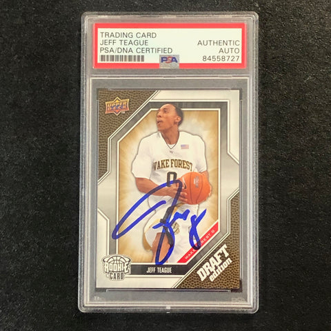 2009-10 Upper Deck Draft Edition #51 Jeff Teague Signed Card AUTO PSA Slabbed RC Wake Forest