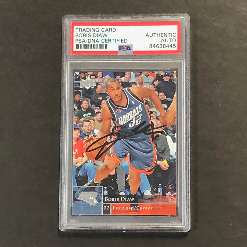 2009-10 Upper Deck Basketball #18 Boris Diaw Signed Card AUTO PSA Slabbed Bobcats