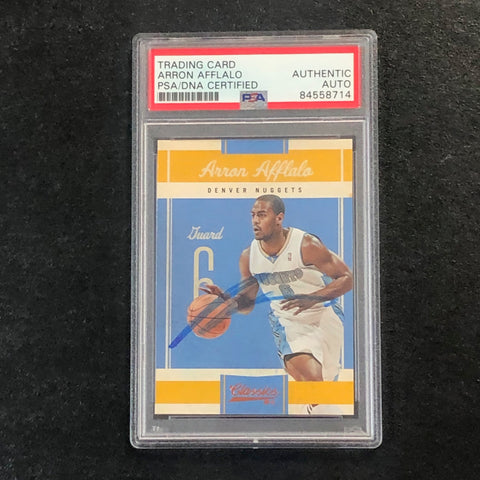 2010-11 Classics Timeless Tributes #42 Arron Afflalo Signed Card AUTO PSA Slabbed Nuggets