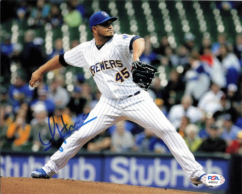 Jhoulys Chacin signed 8x10 photo PSA/DNA Milwaukee Brewers Autographed