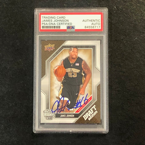 2009-10 Upper Deck Draft Edition #41 James Johnson Signed Card AUTO PSA/DNA Slabbed RC Wake Forest