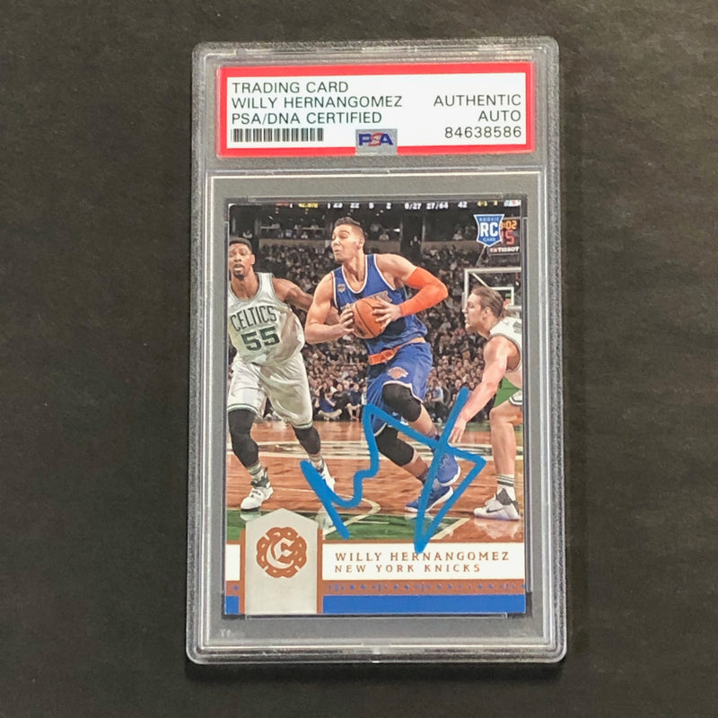 2016-17 Panini Excalibur #117 Willy Hernangomez Signed Card AUTO PSA Slabbed RC Knicks