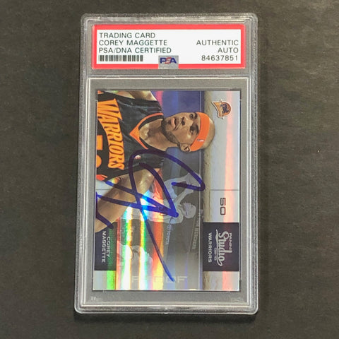 2009-10 Panini Studio #33 Corey Maggette Signed Card AUTO PSA Slabbed Warriors