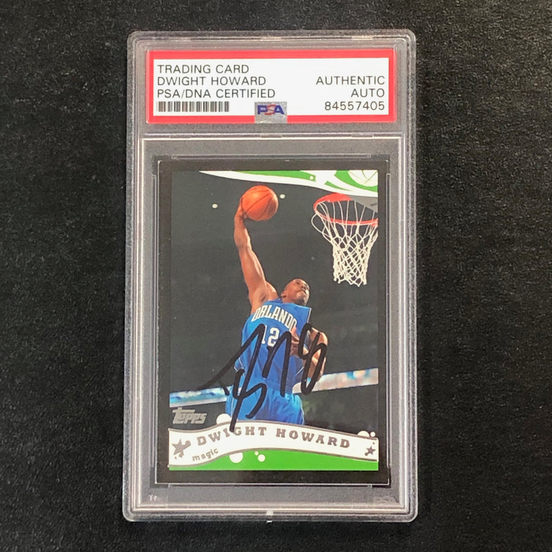 2005 Topps #70 Dwight Howard Signed Card AUTO PSA/DNA Slabbed Magic