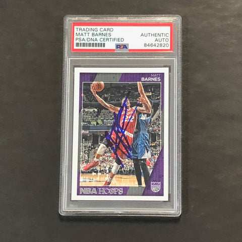 2016-17 Panini NBA Hoops #38 Matt Barnes Signed Card AUTO PSA Slabbed Kings