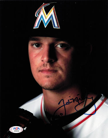 Justin Nicolino Signed 8x10 Photo PSA/DNA Miami Marlins Autographed
