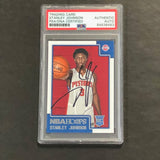 2015-16 NBA Hoops #267 Stanley Johnson Signed Card AUTO PSA Slabbed RC Pistons