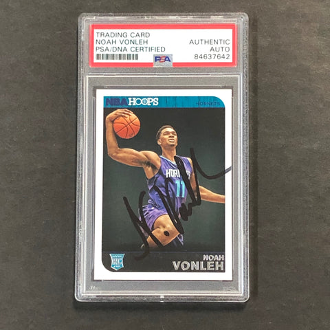 2014-15 NBA Hoops #269 Noah Vonleh Signed Card AUTO PSA/DNA Slabbed RC