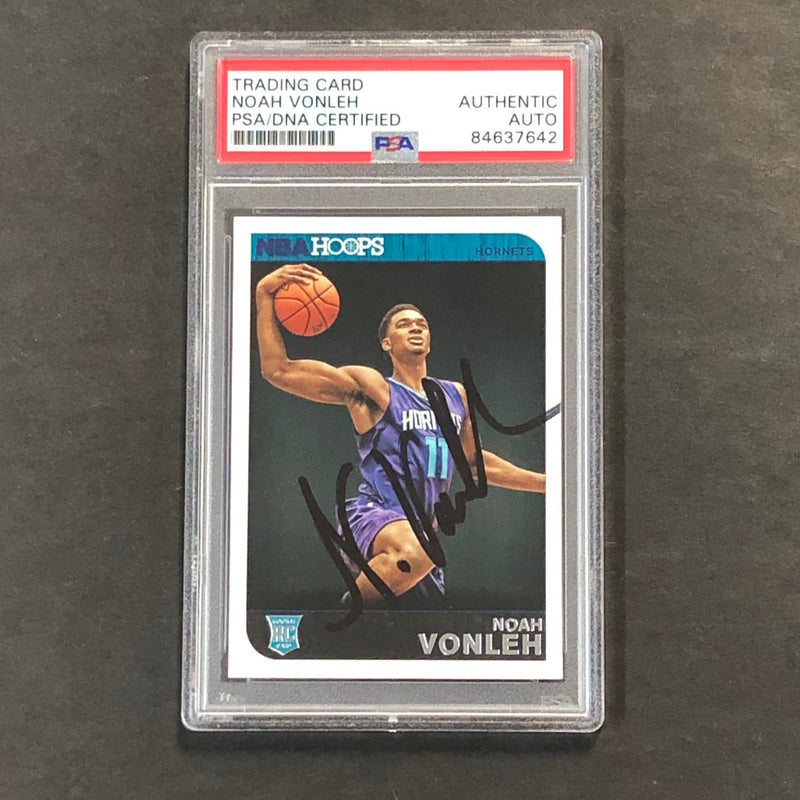 2014-15 NBA Hoops #269 Noah Vonleh Signed Card AUTO PSA/DNA Slabbed RC