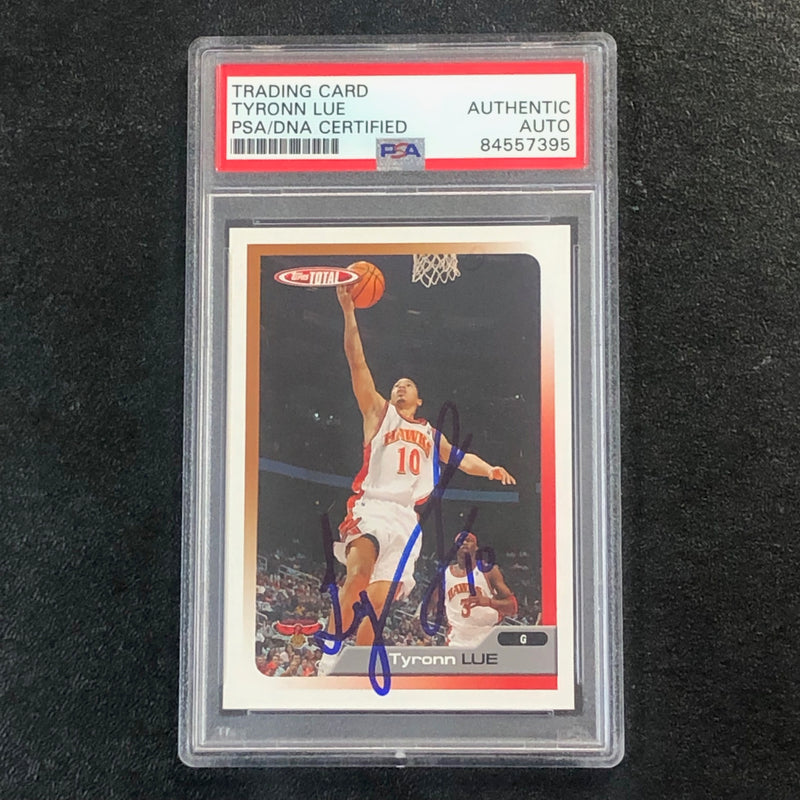 2005-06 Topps Total #112 Tyronn Lue Signed Card AUTO PSA Slabbed Hawks