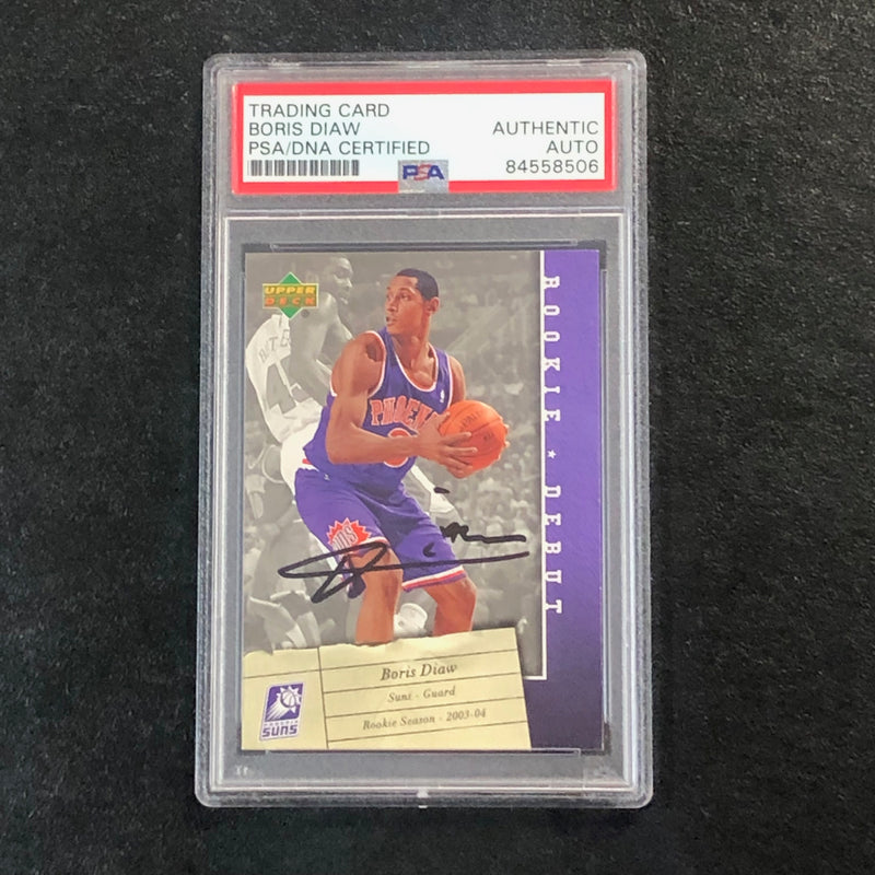 2006-07 Upper Deck Rookie Debut #75 Boris Diaw Signed Card AUTO PSA Slabbed RC Suns