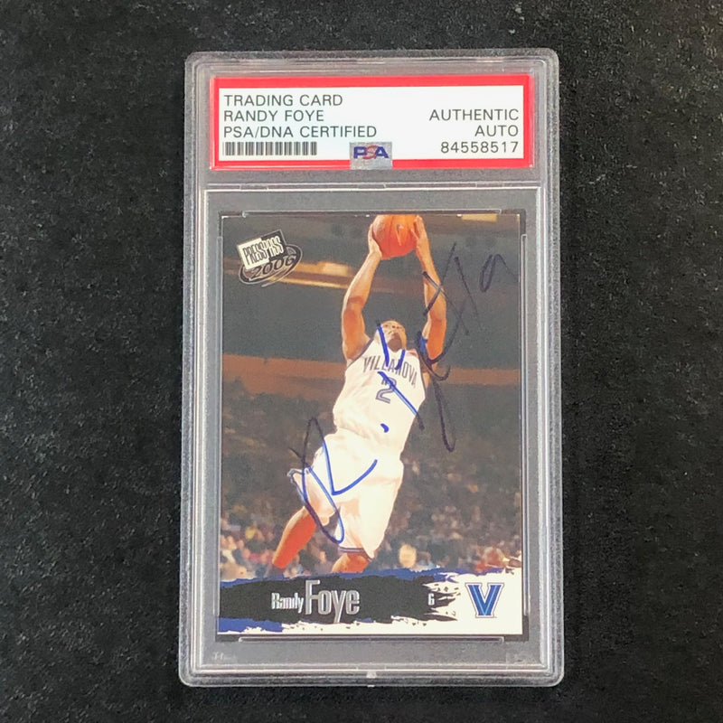 2006 Press Pass Basketball #15 Randy Foye Signed Card AUTO PSA Slabbed Villanova