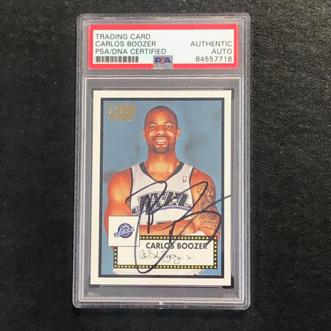 2005-06 Topps 1952 Style #130 Carlos Boozer Signed Card AUTO PSA Slabbed Jazz