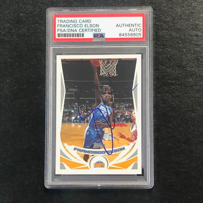 2004-05 Topps #165 Francisco Elson Signed AUTO PSA Slabbed Nuggets
