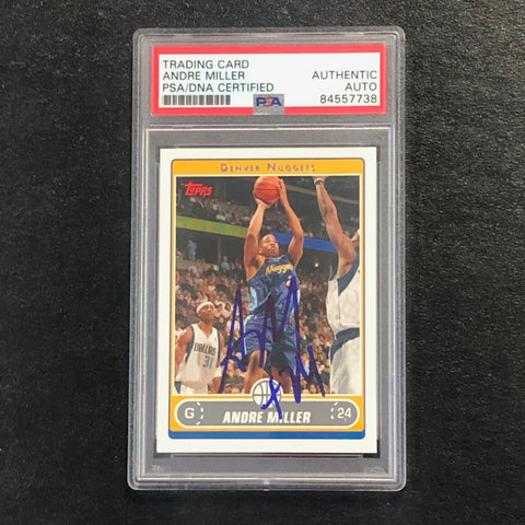 2006-07 Topps #185 Andre Miller Signed AUTO PSA Slabbed Nuggets