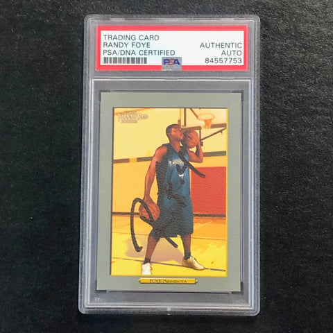 2006-07 Topps Turkey Red #222 Randy Foye Signed Card AUTO PSA Slabbed Minnesota Timberwolves