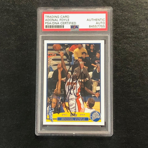 2003-04 Topps Basketball #213 Adonal Foyle Signed Card AUTO PSA Slabbed Warriors