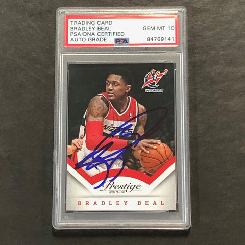 2013-14 Panini Prestige #40 Bradley Beal Signed Card AUTO 10 PSA Slabbed Wizards