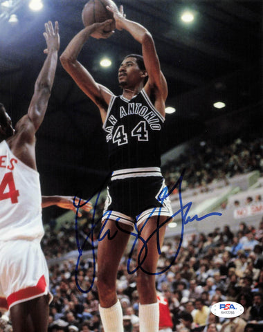 George Gervin Signed photo 8x10 Eastern Michigan Autographed