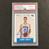 2015-16 NBA Hoops #43 Jason Smith Signed Card AUTO 10 PSA Slabbed Magic