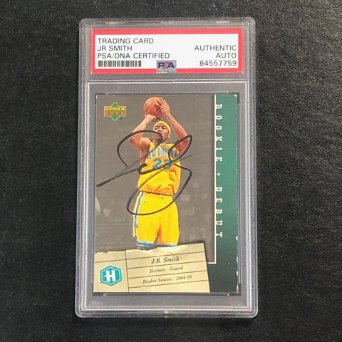 2006-07 Upper Deck Rookie Debut #62 J.R. Smith Signed Card AUTO PSA Slabbed RC Hornets