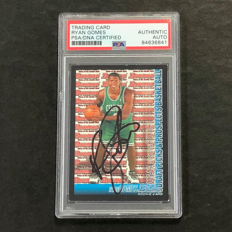 2005-06 Bowman Basketball #123 Ryan Gomes Signed Rookie Card AUTO PSA Slabbed RC Celtics