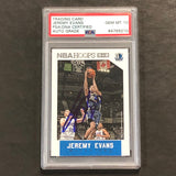 2015-16 NBA Hoops #93 Jeremy Evans Signed Card AUTO 10 PSA Slabbed Mavericks