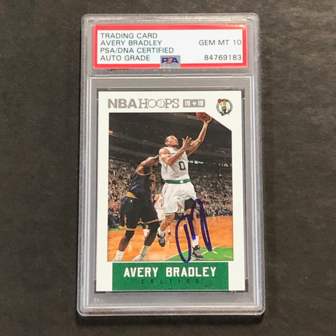2015-16 Panini Hoops #205 Avery Bradley Signed Card AUTO 10 PSA/DNA Slabbed Celtics