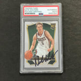2013-14 Panini Select #168 Nate Wolters Signed Card AUTO PSA/DNA Slabbed RC Bucks