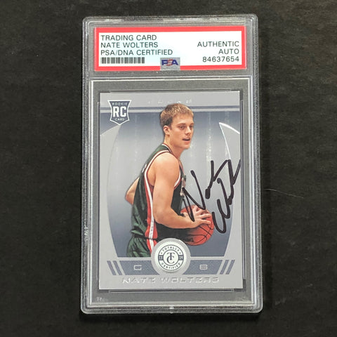 2013-14 Panini Totally Certified #216 Nate Wolters Signed Card AUTO PSA/DNA Slabbed RC Bucks