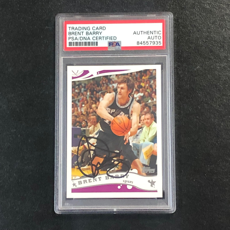2005-06 Topps #36 Brent Barry Signed Card AUTO PSA Slabbed Spurs