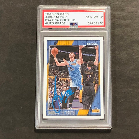 2016-17 NBA Hoops #215 Jusuf Nurkic Signed AUTO 10 PSA Slabbed Nuggets