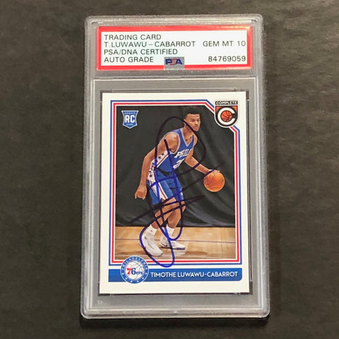 2016-17 NBA Complete #10 Timothe Luwawu-Cabarrot Signed Card AUTO 10 PSA Slabbed RC 76ers