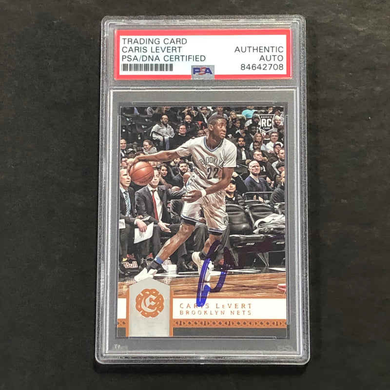 2016-17 Panini Excalibur #15 Caris Levert Signed Card AUTO PSA Slabbed Nets RC