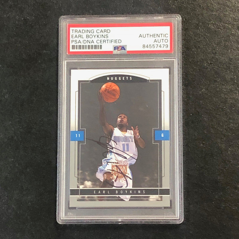 2003-04 Skybox Limited Edition #80 Earl Boykins Signed AUTO PSA Slabbed Nuggets