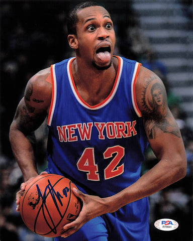 Lance Thomas signed 8x10 photo PSA/DNA New York Knicks Autographed