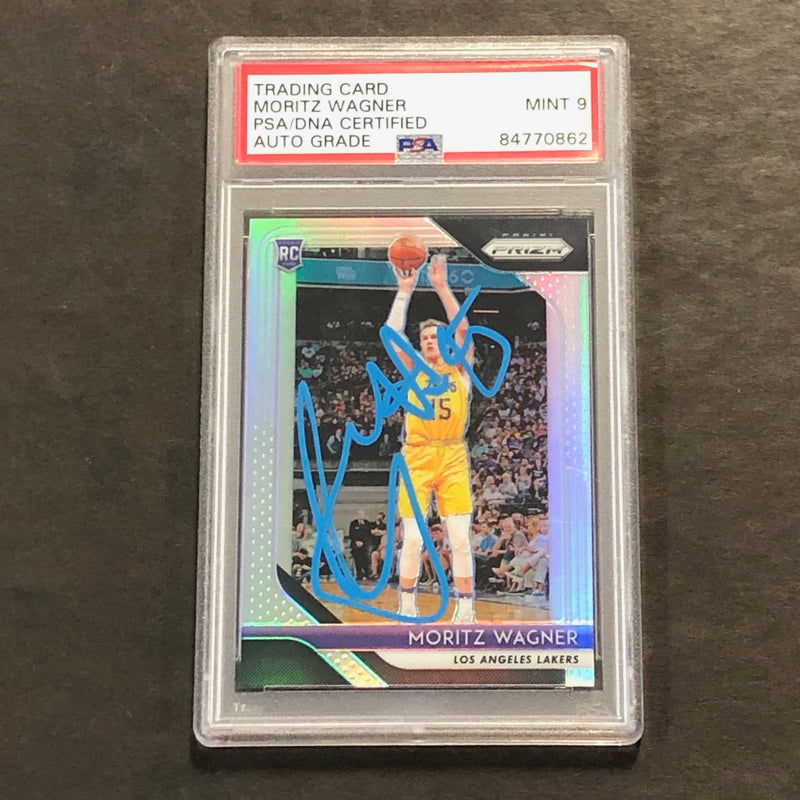 2018-19 Panini Silver Prizm #284 Moritz Wagner Signed Card AUTO 9 PSA Slabbed RC Lakers