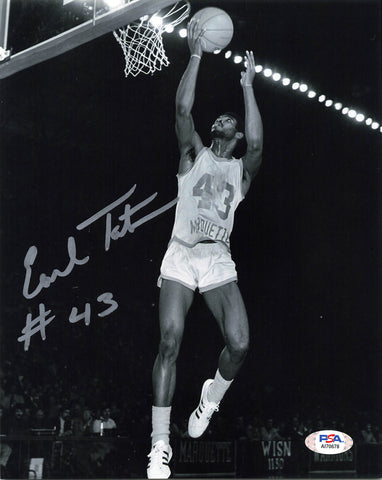 Earl Tatum signed 8x10 photo PSA/DNA Marquette Golden Eagles Autographed